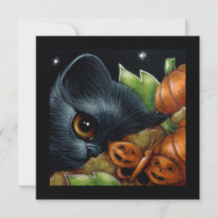 SCHWARZE KATZ- UND SCHALTFLY-HALLOWESE KUSTOMIZE-K KARTE