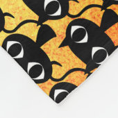 Schwarze Kätzchen Fleecedecke (Ecke)
