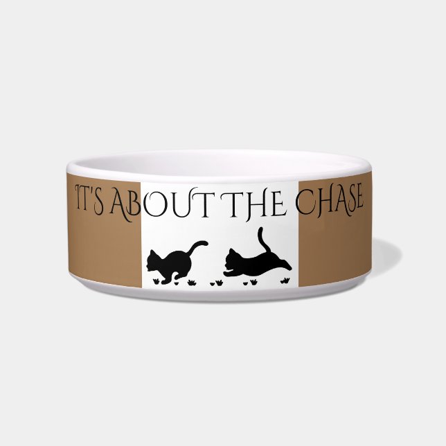 Schwarze Kätzchen fütternd Schüssel angepasst! (Vorderseite)