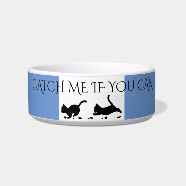 Schwarze Kätzchen fütternd Schüssel angepasst! (Vorderseite)