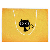 Schwarze Kätzchen Große Geschenktüte (Rückseite)