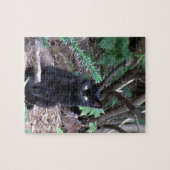Schwarze Kätzchen-Katze Puzzle (Horizontal)