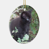 Schwarze Kätzchen Keramik Ornament (Rechts)