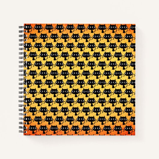 Schwarze Kätzchen Notizblock (Vorderseite)