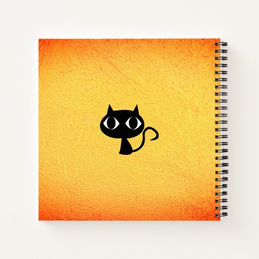 Schwarze Kätzchen Notizblock (Rückseite)