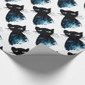 Schwarze Katze 1 Geschenkpapier (Ecke)