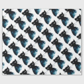 Schwarze Katze 1 Geschenkpapier (Flach)