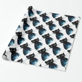 Schwarze Katze 1 Geschenkpapier (Ungerollt)