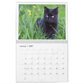 Schwarze Katze 2027 Kalender (Jan 2027)