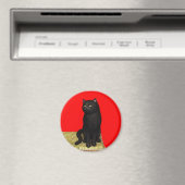 Schwarze Katze 2 Magnet (In Situ (Geschirrspüler))