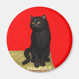 Schwarze Katze 2 Magnet