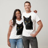 Schwarze Katze 2 T-Shirt (Unisex)