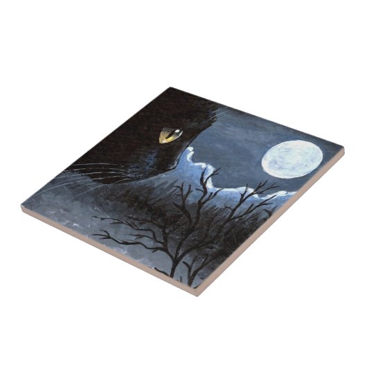 Schwarze Katze 534 Fliese (Seite)