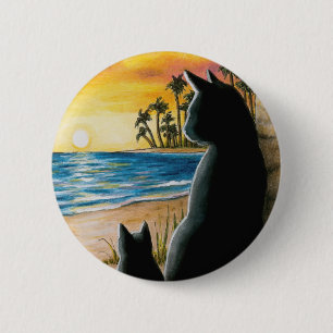 Schwarze Katze 597 Button