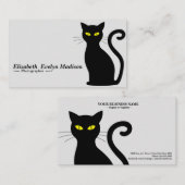 schwarze Katze 843 Visitenkarte (Vorne/Hinten)