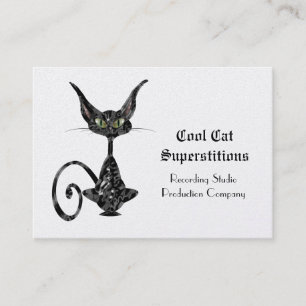Schwarze Katze Aberglaube Cool Visitenkarte