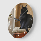 Schwarze Katze Acrylwand Uhr (Winkel)