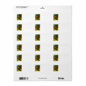 Schwarze Katze Adressaufkleber (Vorne)