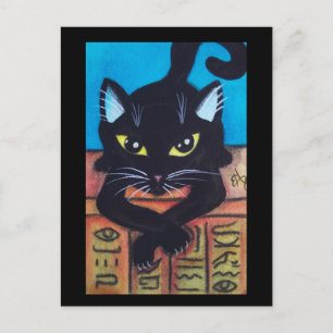 Schwarze Katze Ägyptens Postkarte