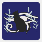 Schwarze Katze & Ägyptisches Auge Aufkleber | Mini (Vorderseite)
