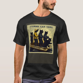 Schwarze Katze Angeltruppe T-Shirt