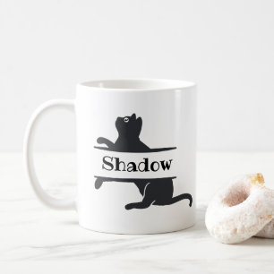 Schwarze Katze angepasst Kaffeetasse