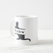 Schwarze Katze angepasst Kaffeetasse (Vorderseite Links)