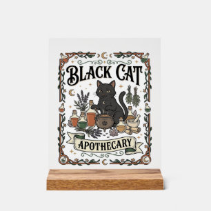 Schwarze Katze Apotheke Katze Witchy Mystic Apothe Acrylschild