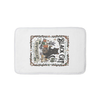 Schwarze Katze Apotheke Katze Witchy Mystische Apo Badematte