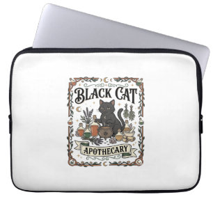 Schwarze Katze Apotheke Katze Witchy Mystische Apo Laptopschutzhülle