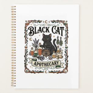 Schwarze Katze Apotheke Katze Witchy Mystische Apo Planer