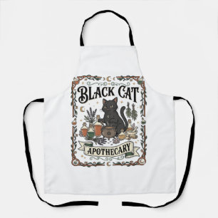 Schwarze Katze Apotheke Katze Witchy Mystische Apo Schürze