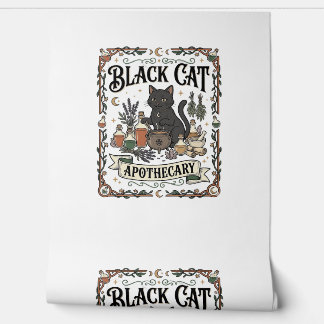 Schwarze Katze Apotheke Katze Witchy Mystische Apo Tapete