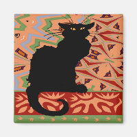 Schwarze Katze auf Abstraktem Hintergrund