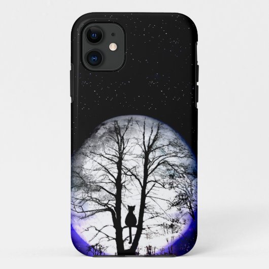schwarze Katze auf Baum Case-Mate iPhone Hülle (Rückseite)