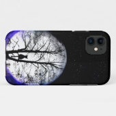 schwarze Katze auf Baum Case-Mate iPhone Hülle (Rückseite (Horizontal))