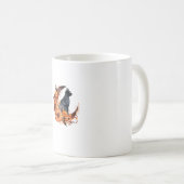 Schwarze Katze auf Blumenmoon Pumpkin Schwarze Kat Kaffeetasse (VorderseiteRechts)