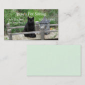 Schwarze Katze auf Brücken-Visitenkarten Visitenkarte (Vorne/Hinten)