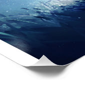 Schwarze Katze auf der magischen Wiese Starlit Poster (Ecke)