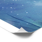 Schwarze Katze auf der magischen Wiese Starlit Poster (Ecke)