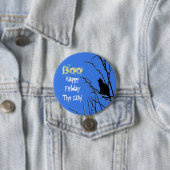 Schwarze Katze auf einem Baum Button (Beispiel)