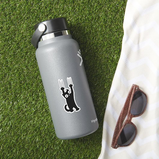 Schwarze Katze Aufkleber (HydroFlask Insitu)