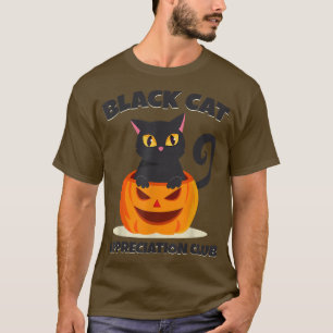 Schwarze Katze Aufwertung lustige Halloween-Gesche T-Shirt