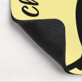 Schwarze Katze aus dem Mittelalter im goldenen Hin Mousepad (Ecke)