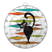 Schwarze Katze aus der Mitte des Jahrhunderts Dartscheibe (vorne)