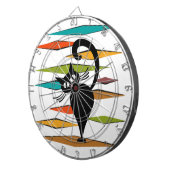 Schwarze Katze aus der Mitte des Jahrhunderts Dartscheibe (Vorderseite rechts)