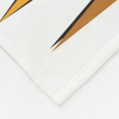 Schwarze Katze aus der Mitte des Jahrhunderts Fleecedecke (Ecke)