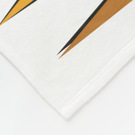 Schwarze Katze aus der Mitte des Jahrhunderts Fleecedecke (Ecke)