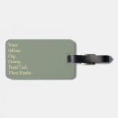 Schwarze Katze aus der Mitte des Jahrhunderts Gepäckanhänger (Rückseite horizontal)