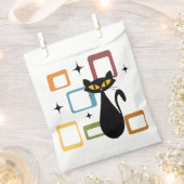 Schwarze Katze aus der Mitte des Jahrhunderts Geschenktütchen (Ausgeschnitten)